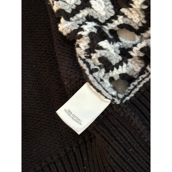 Victoria Secret Raglan Sleeve Zip Front Cotton Cardigan size XS Open Knit Hearts - Picture 5 of 9